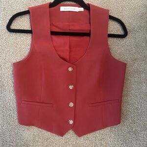 Bishop + Young Red Button-Up Vest